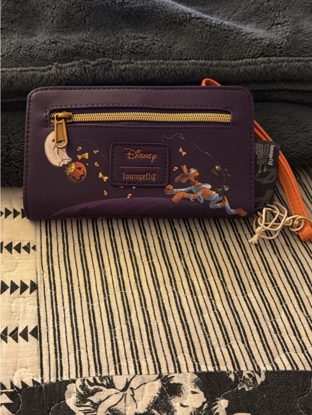 Loungefly Purple Halloween Disney Mini Backpack with Matching Wallet - Picture 5 of 6